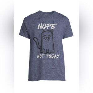 Men’s Blue Cat Graphic T-Shirt